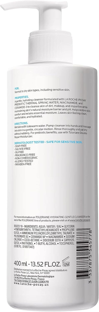 La Roche-Posay Toleriane Hydrating Gentle Cleanser, 13.52 fl. oz