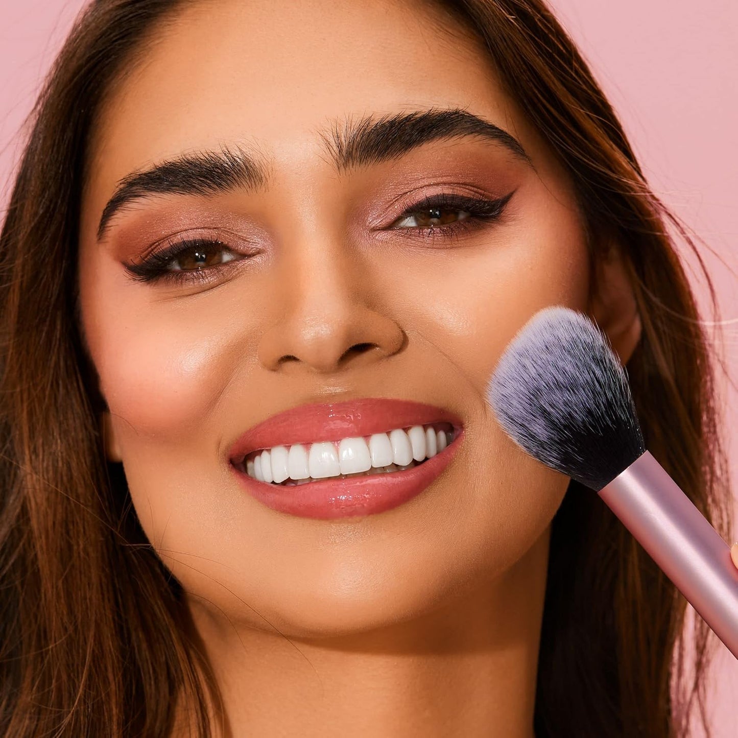 REAL TECHNIQUES The Everyday Essentials set from gives you 5 essential tools to master any look tapered, soft and fluffy bristles. Blend powder blush evenly for a smooth, natural look