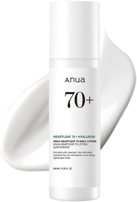 Anua Heartleaf Daily Lotion, Face Moisturizer with Hyaluronic Acid for Sensitive Skin, Lightweight, Korean Skin Care (200ml, 6.76 fl.oz.)