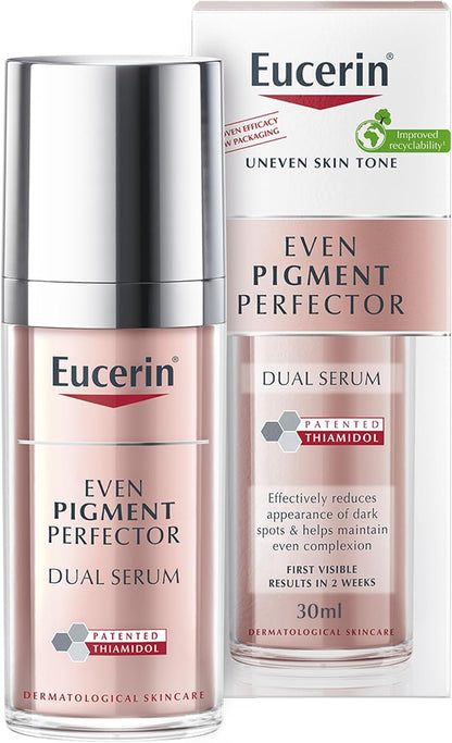 Eucerin Even Pigment Perfector Dual Face Serum Cream, Reduces Spots, Plumps up Wrinkles, Refines Skin Texture, Suitable for All Skin Types, 30ml