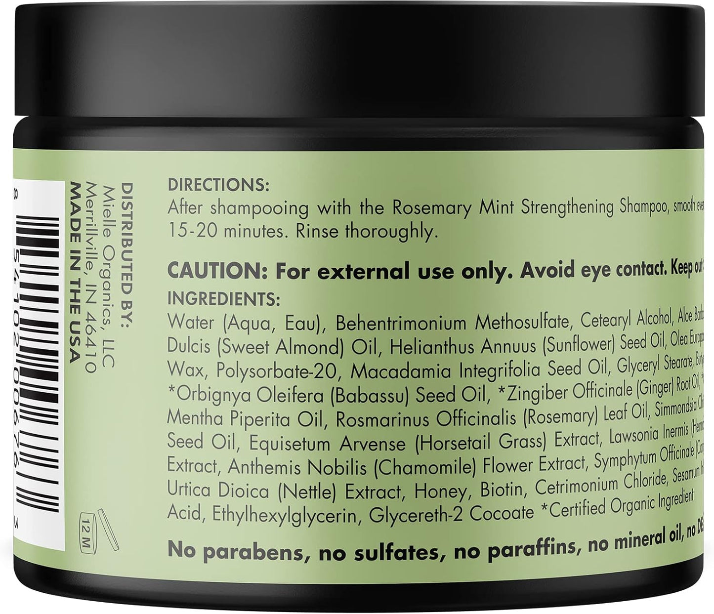 Rosemary Mint Strengthening Hair Mask 340g