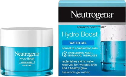 Neutrogena Face Moisturizer Water Gel, Hydro Boost, Normal To Combination Skin, 50 ml