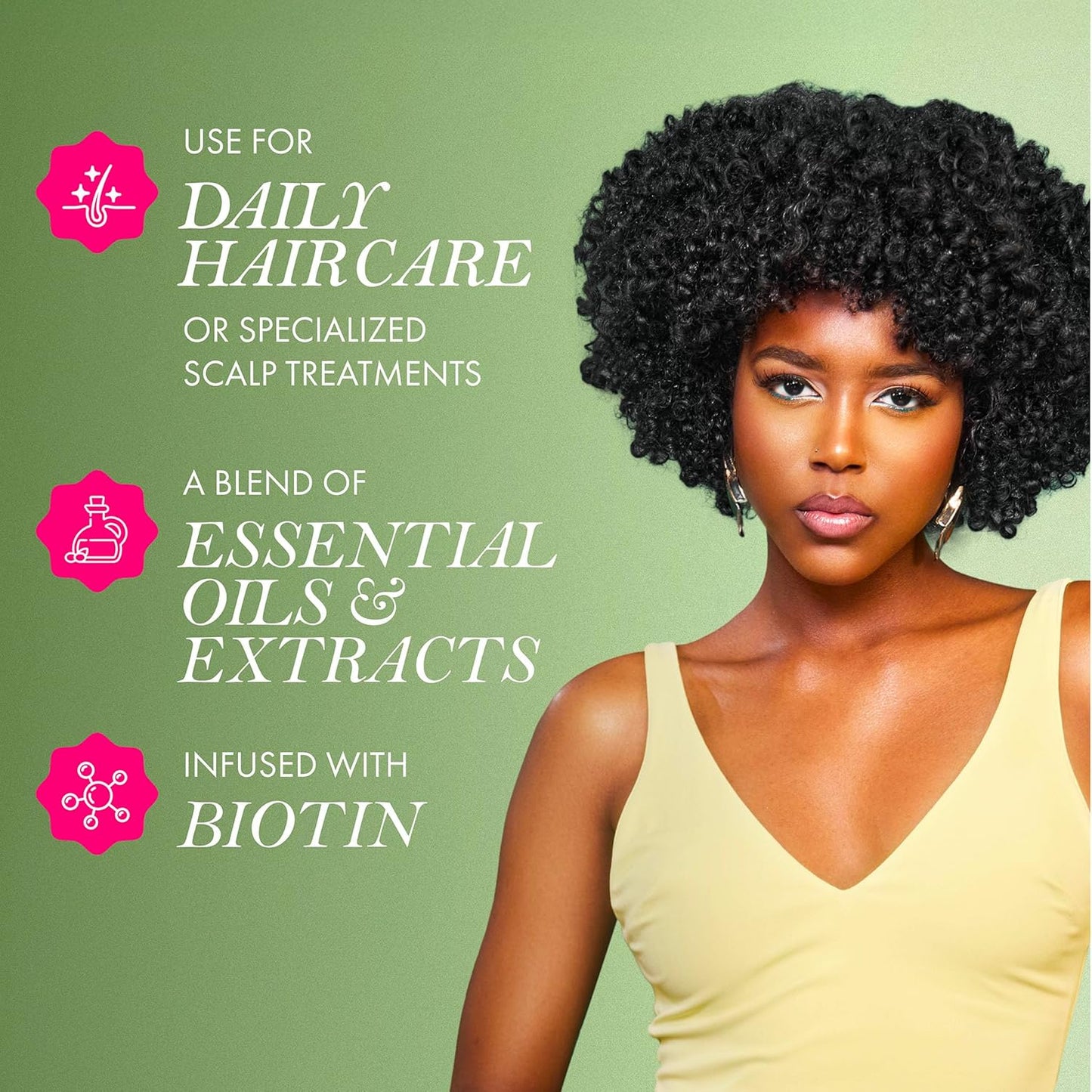 Mielle Organics MIELLE - ROSEMARY MINT, SCALP & HAIR OIL, INFUSED W/BIOTIN & ENCOURGES GROWTH, FOR DAILY USE, SCALP TREATMENT, SPLIT END CARE & SCALP & STRENGTHENING OIL