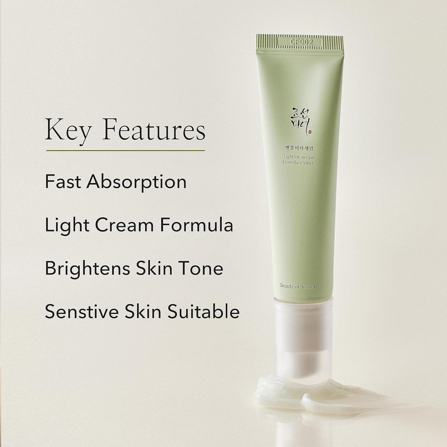 Beauty of Joseon Light On Serum Centella + Vita C 30ml Vitamin C based serum Brightening, Moisturizing, Reduce Fine Lines(BOJ-012)