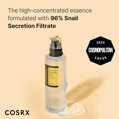 COSRX Advanced Snail 96 Mucin Power Essence , 3.38 Fl Oz (100 ml)