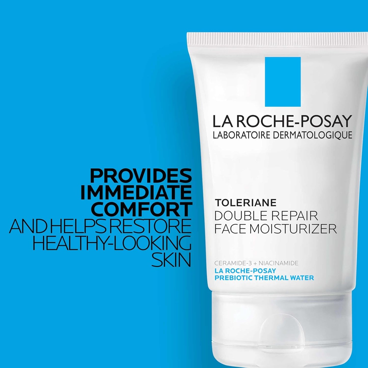 La Roche Posay Toleriane Double Repair Uv Face Moisturizer With Spf, Daily Facial Moisturizer With Ceramide And Niacinamide For All Skin Types, Sunscreen Spf 30, Oil Free, Fragrance Free, 1 Piece