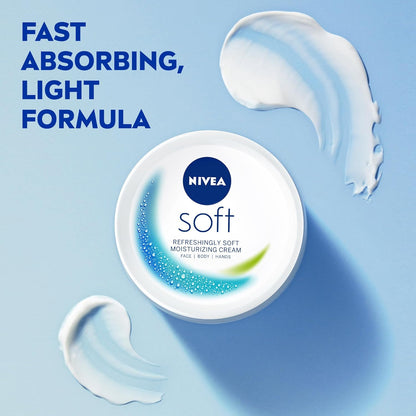 NIVEA Moisturising Cream, Soft Refreshing, Jar 200ml