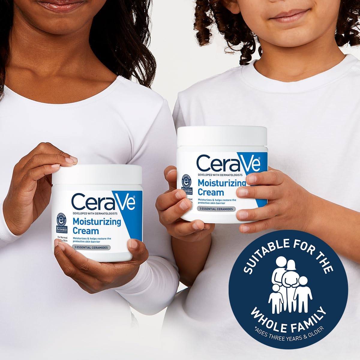 CeraVe Moisturizing Cream, Body and Face Moisturizer for Dry Skin, Body Cream with Hyaluronic Acid and Ceramides, 19 Ounce