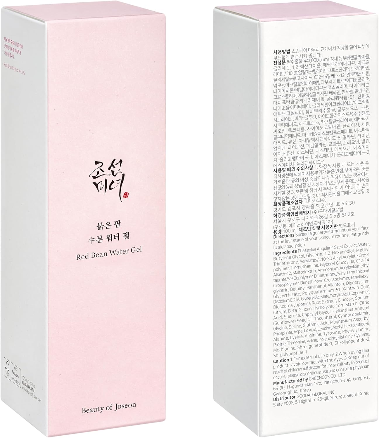 Beauty of Joseon Red Bean Water Gel (100ml, 3.38fl.oz)