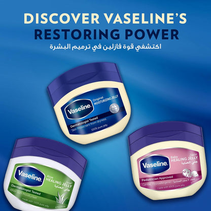 VASELINE Moisturizing Petroleum Jelly, for dry skin, Original, to heal skin damage, 450ml