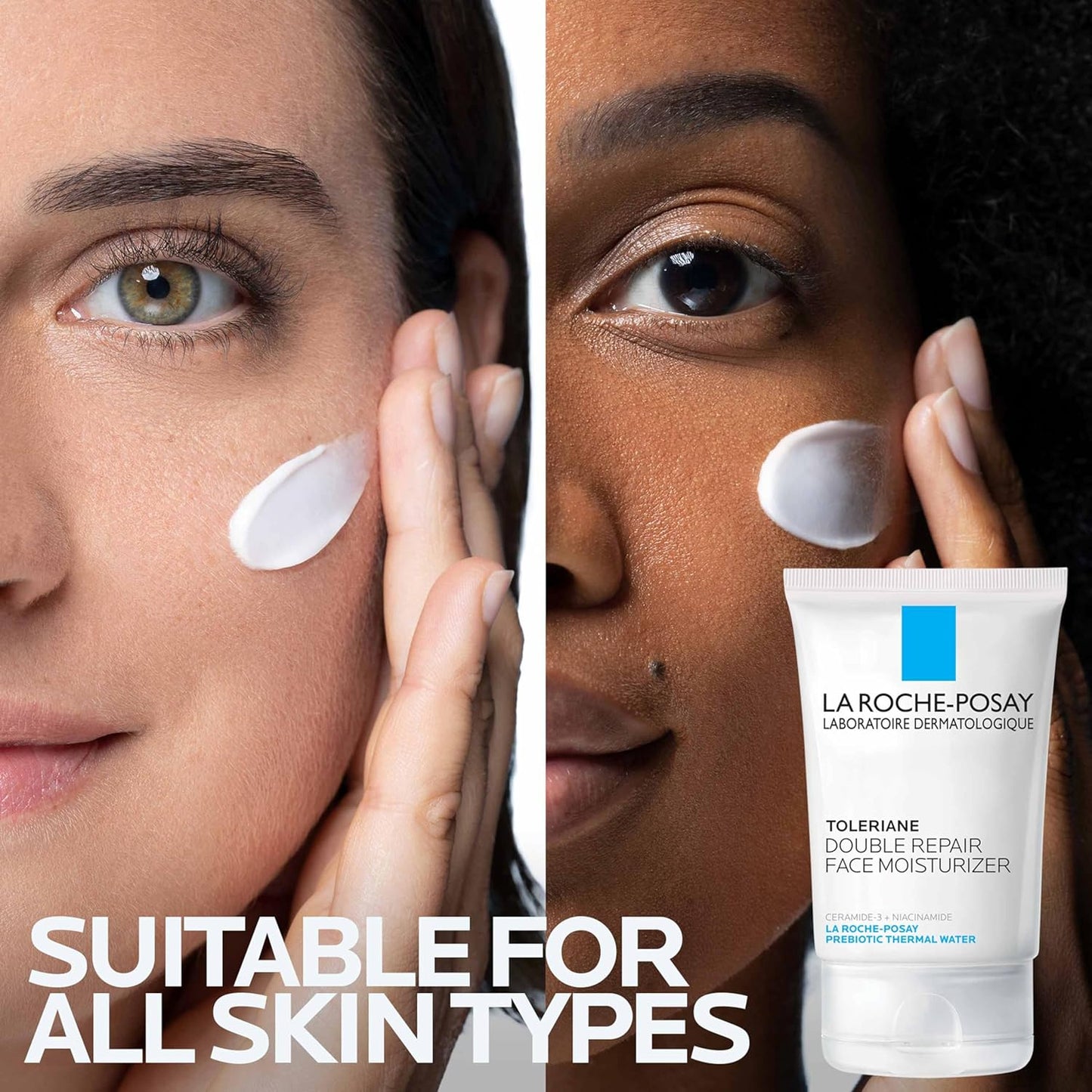 La Roche Posay Toleriane Double Repair Uv Face Moisturizer With Spf, Daily Facial Moisturizer With Ceramide And Niacinamide For All Skin Types, Sunscreen Spf 30, Oil Free, Fragrance Free, 1 Piece