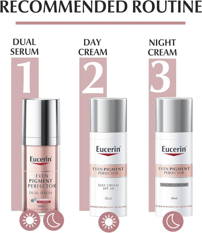 Eucerin Even Pigment Perfector Dual Face Serum Cream, Reduces Spots, Plumps up Wrinkles, Refines Skin Texture, Suitable for All Skin Types, 30ml