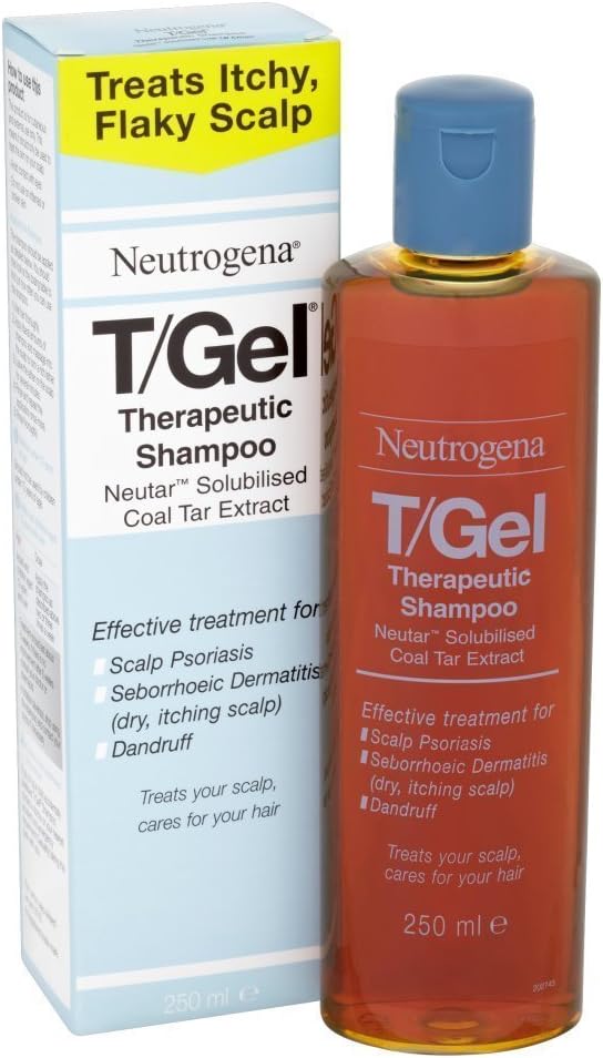 Neutrogena T/Gel Therapeutic Shampoo Treatment for Scalp Psoriasis, Itching Scalp and Dandruff, 250 ml