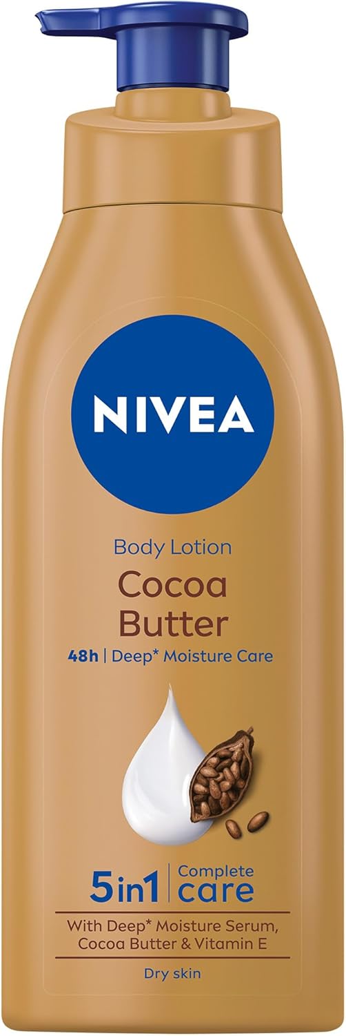 NIVEA Body Lotion for Dry to Very Dry Skin, Rich Nourishing, 5in1 Complete Care, 48H Intense Moisture, 2x400ml, Pack of 2