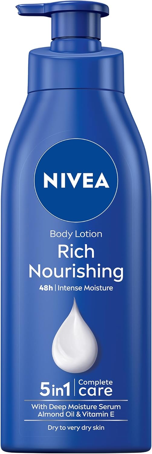 NIVEA Body Lotion Extra Dry Skin, Nourishing Almond Oil & Vitamin E, 400ml